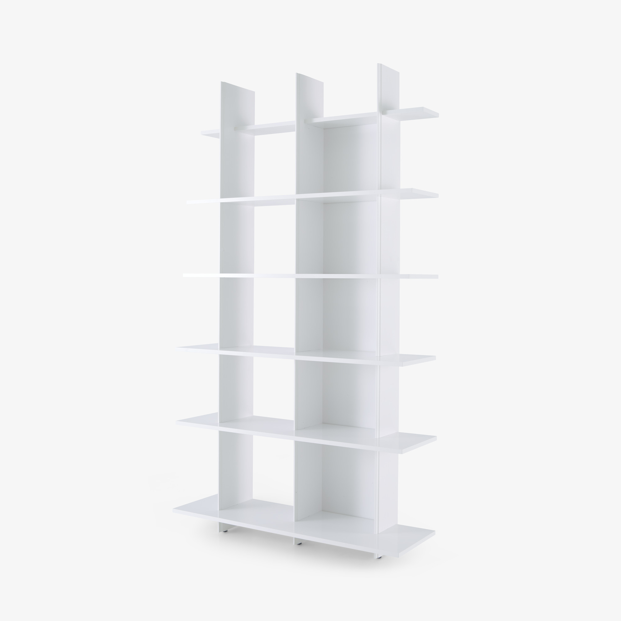Image Single bookshelf white lacquer  3