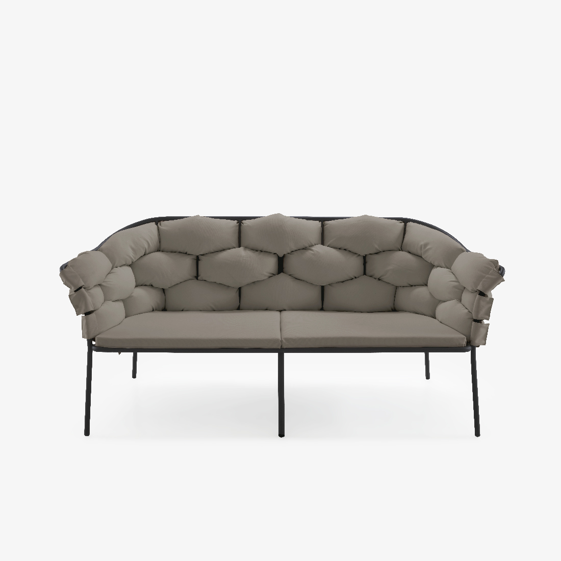 Image LOVESEAT TAUPE / CHARCOAL STRUCTURE 