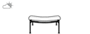 HOCKER OUTDOOR FUSSGESTELL LACK KARBONSCHWARZ