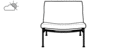 SESSEL OUTDOOR FUSSGESTELL LACK KARBONSCHWARZ