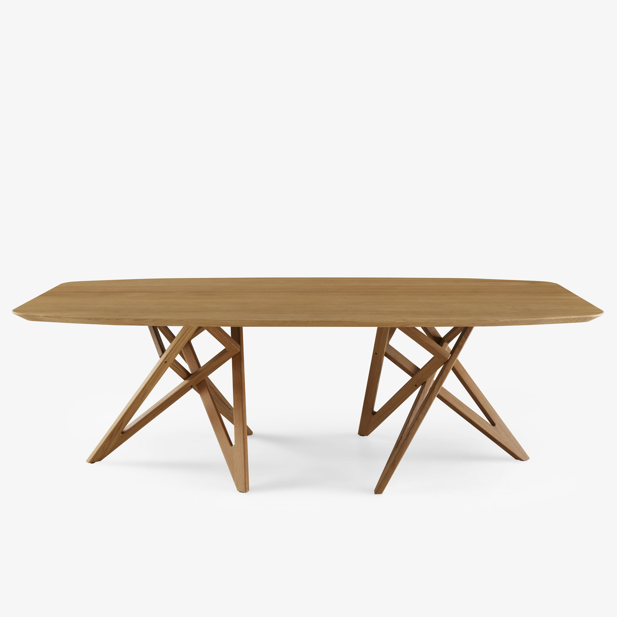 Image DINING TABLE – BARREL-SHAPED LEGS IN NATURAL OAK 