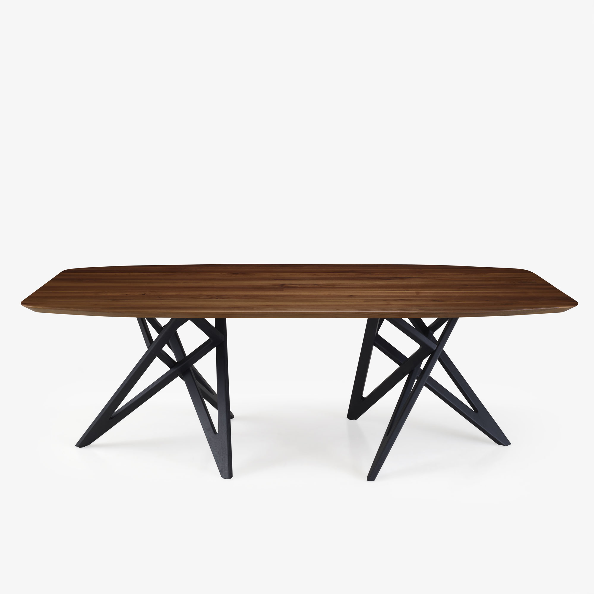 Image DINING TABLE – BARREL-SHAPED BASE IN BLACK STAINED ASH 