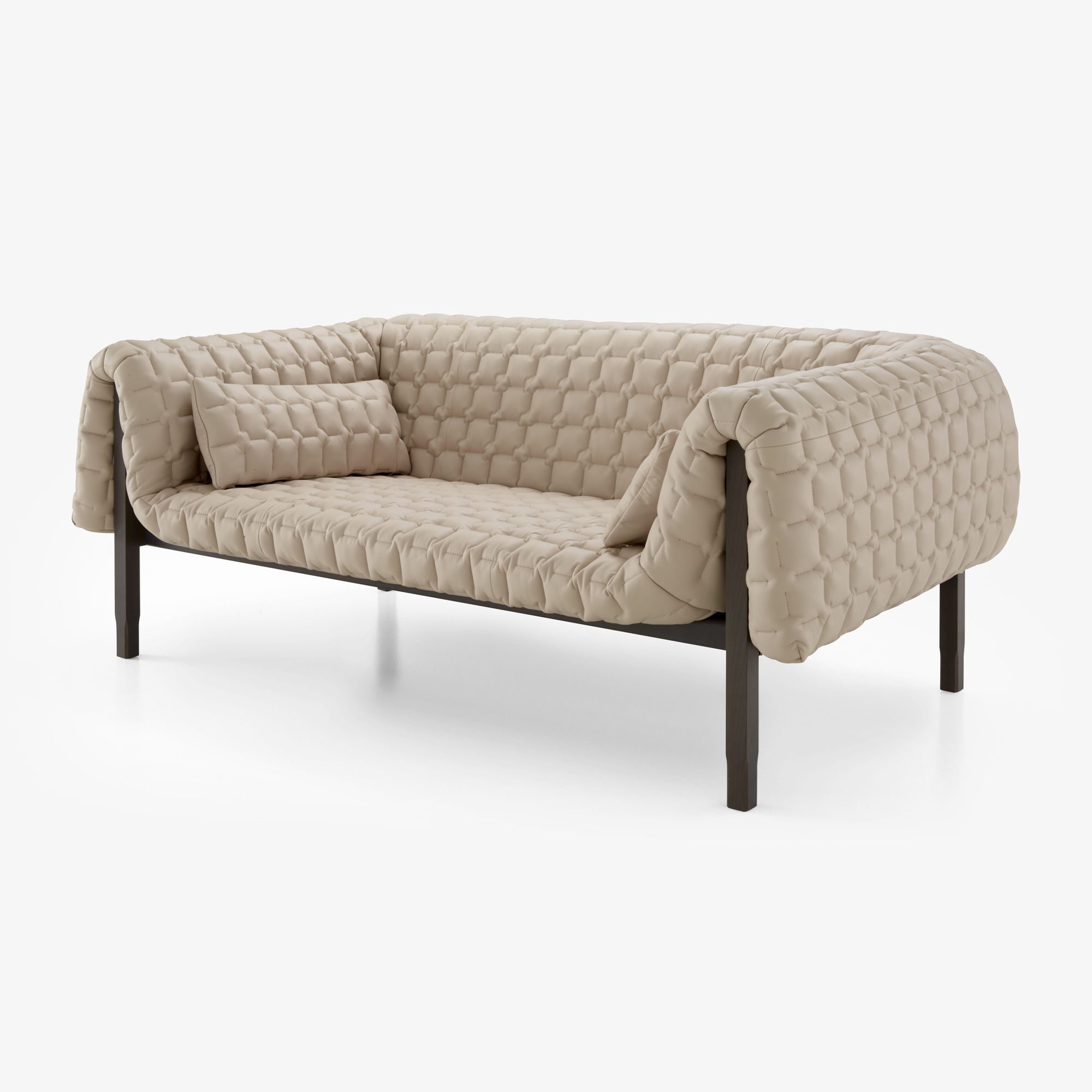 Image Medium sofa low back with 2 lumbar cushions 2