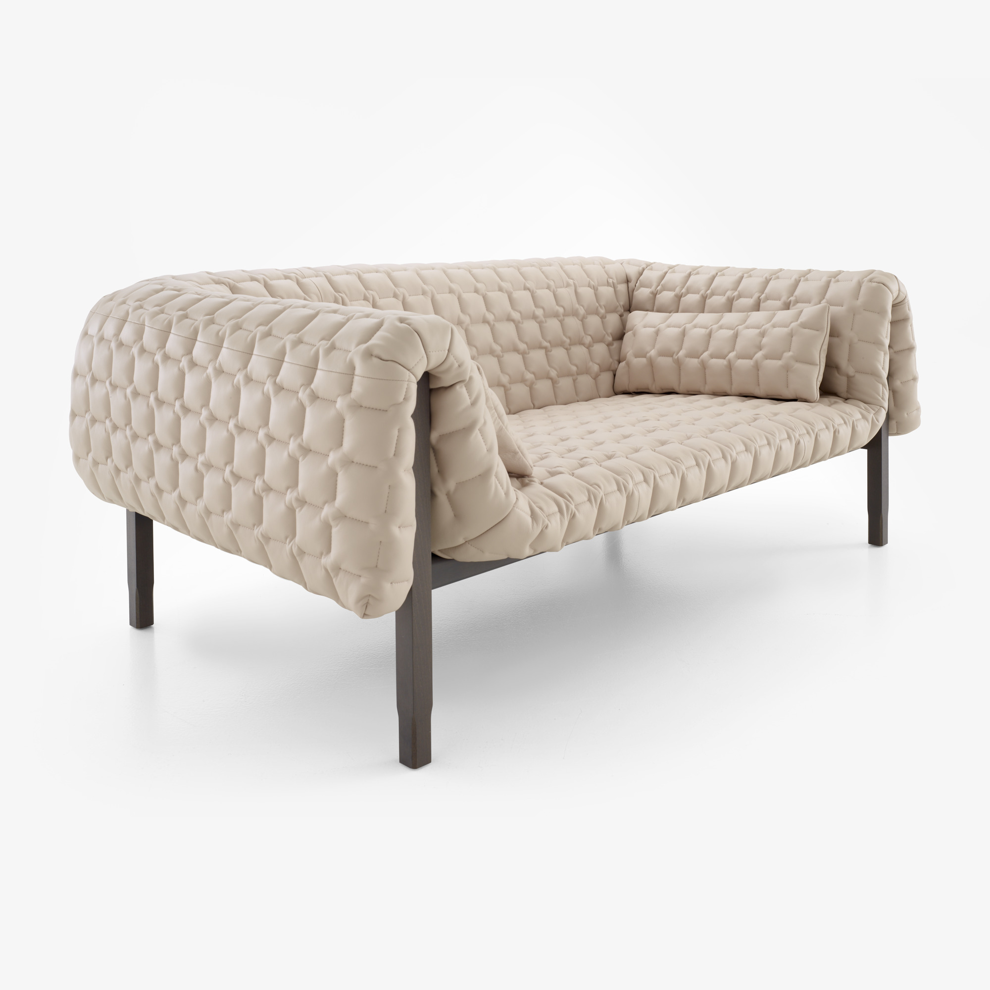 Image Medium sofa low back with 2 lumbar cushions 3
