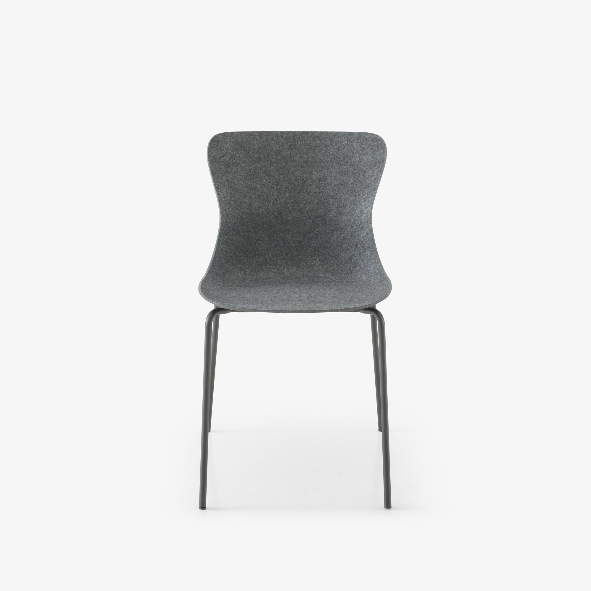 Image DINING CHAIR ANTHRACITE METAL BASE 