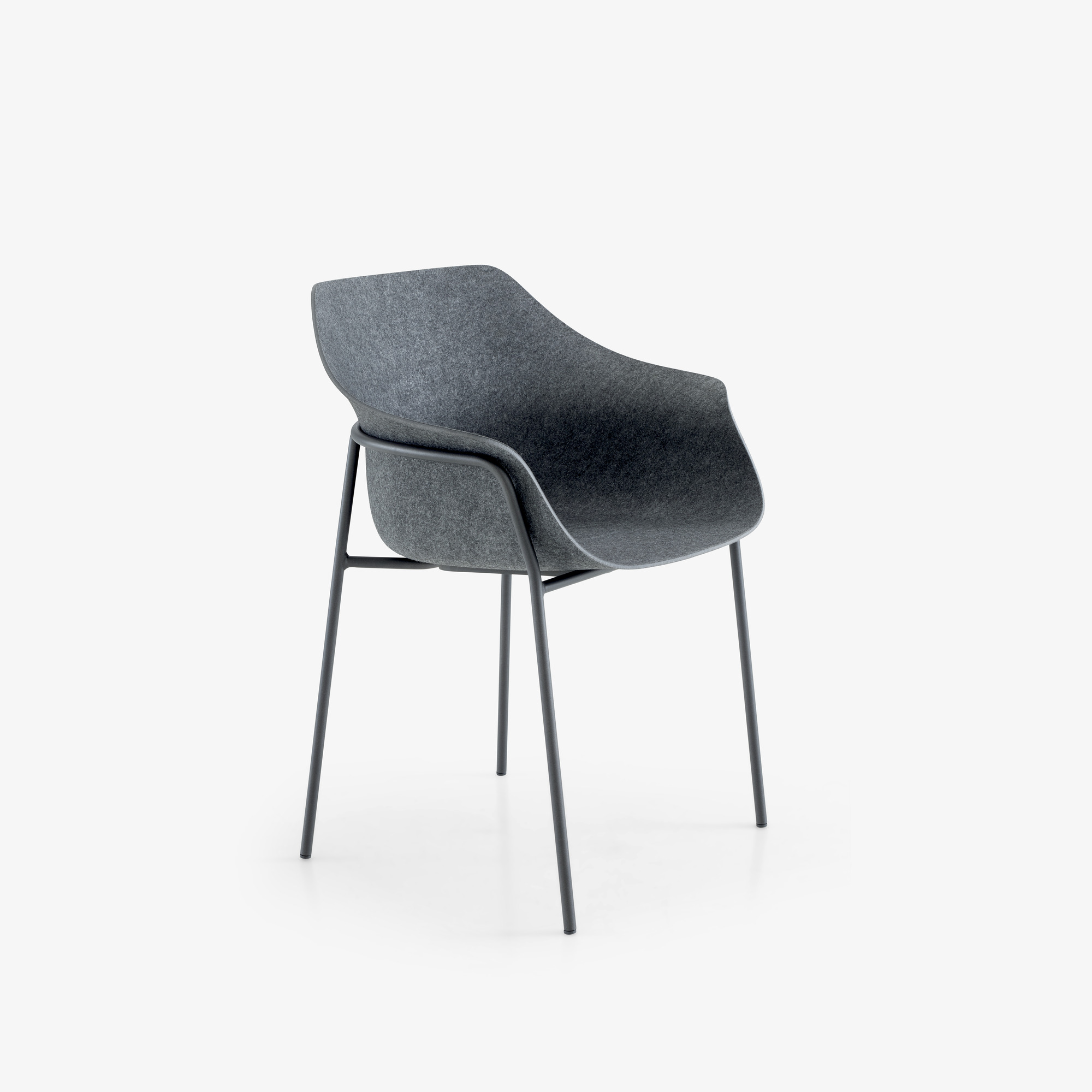 Image Chair with arms anthracite metal base  4