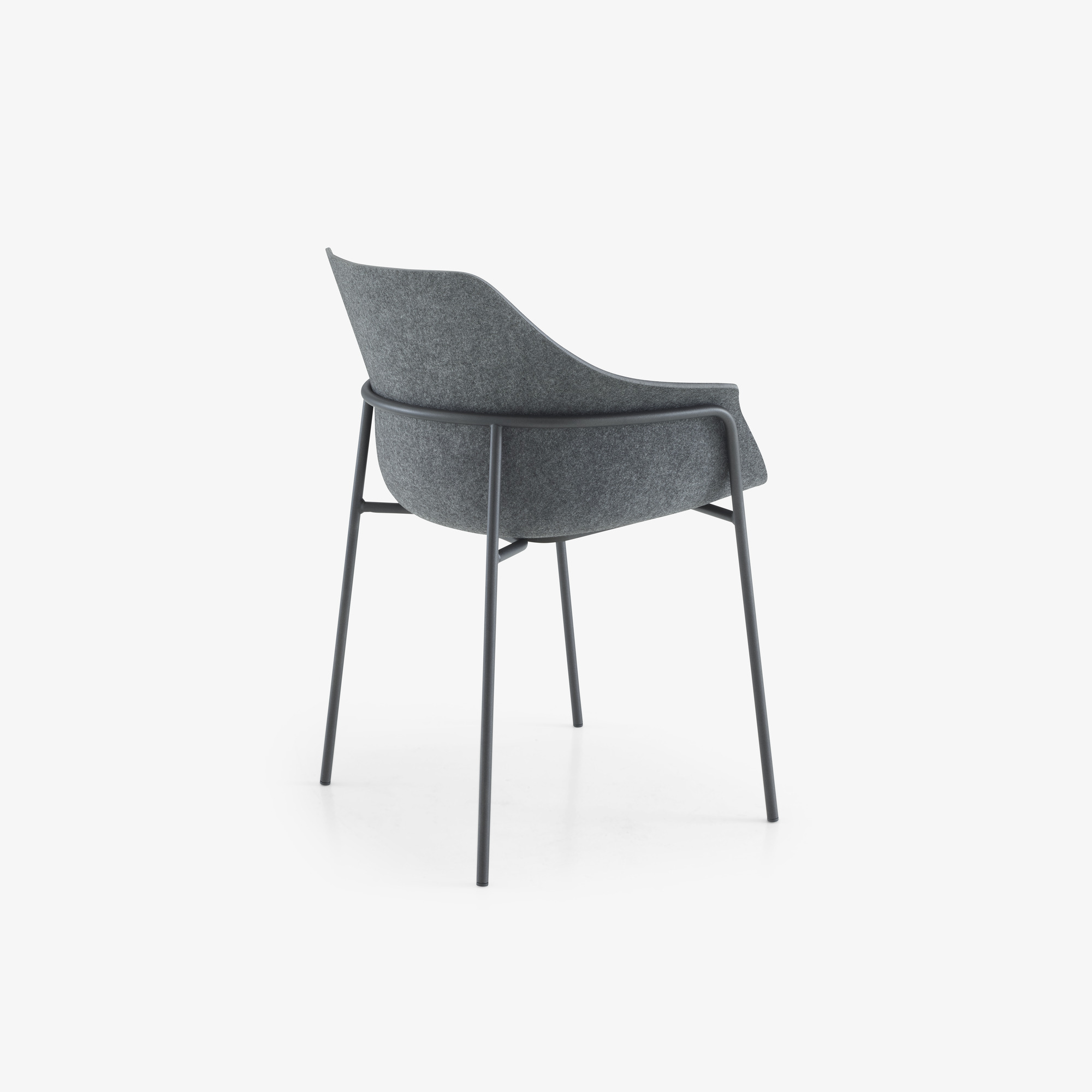 Image Chair with arms anthracite metal base  6