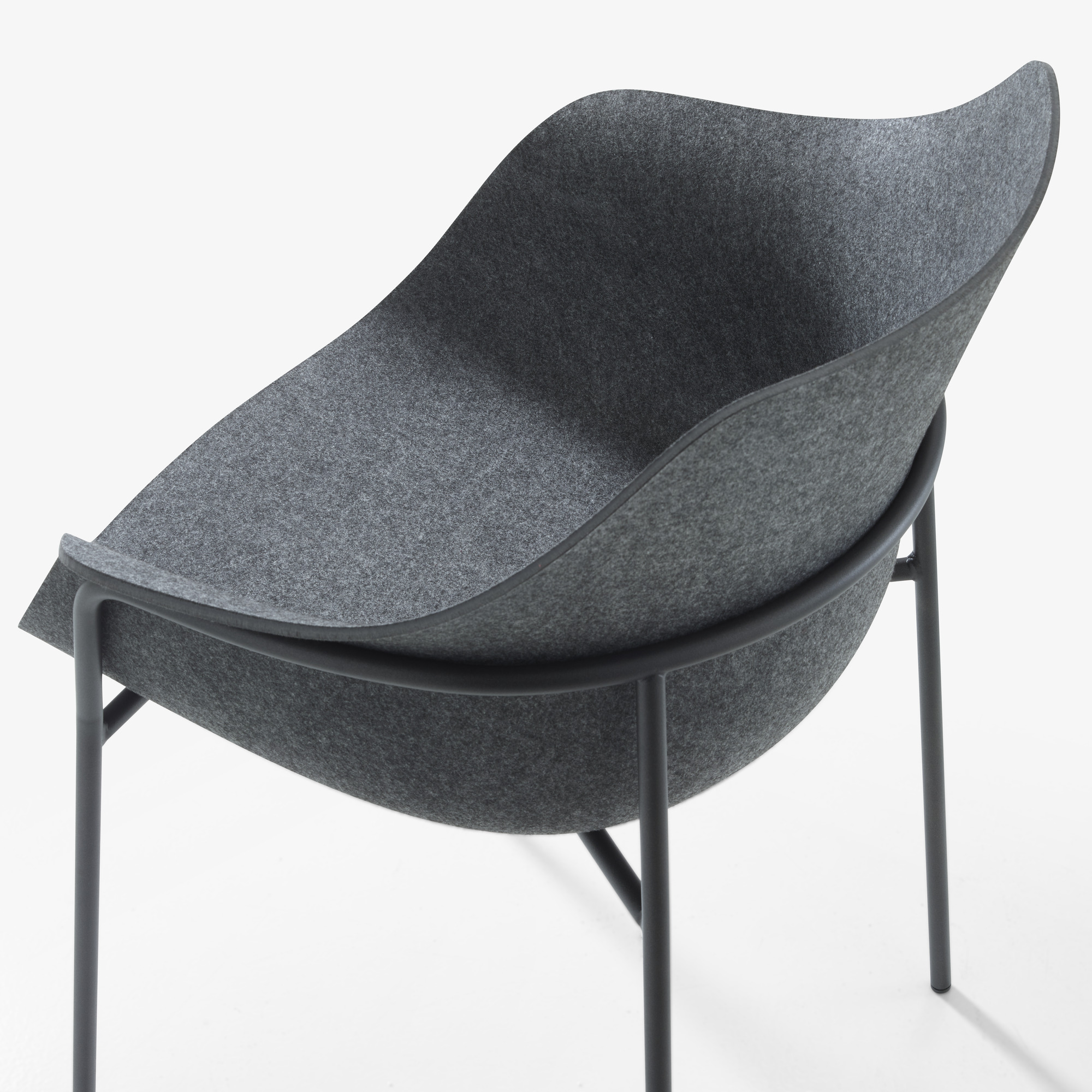Image Chair with arms anthracite metal base  7