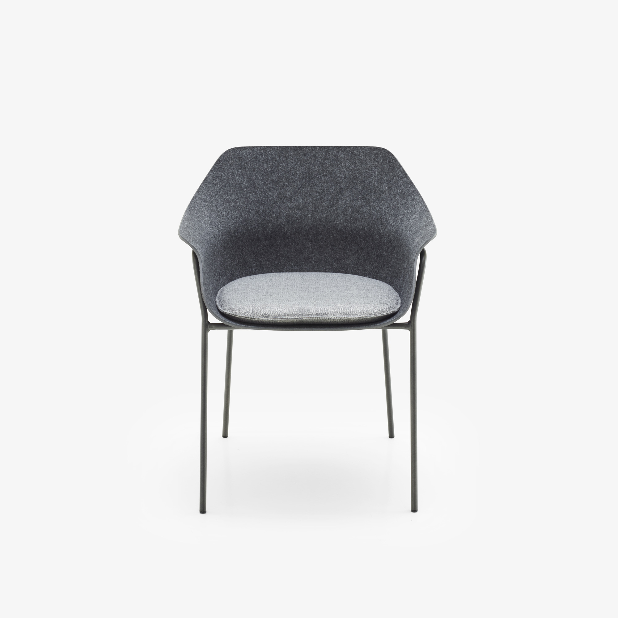 Image Chair with arms anthracite metal base  1