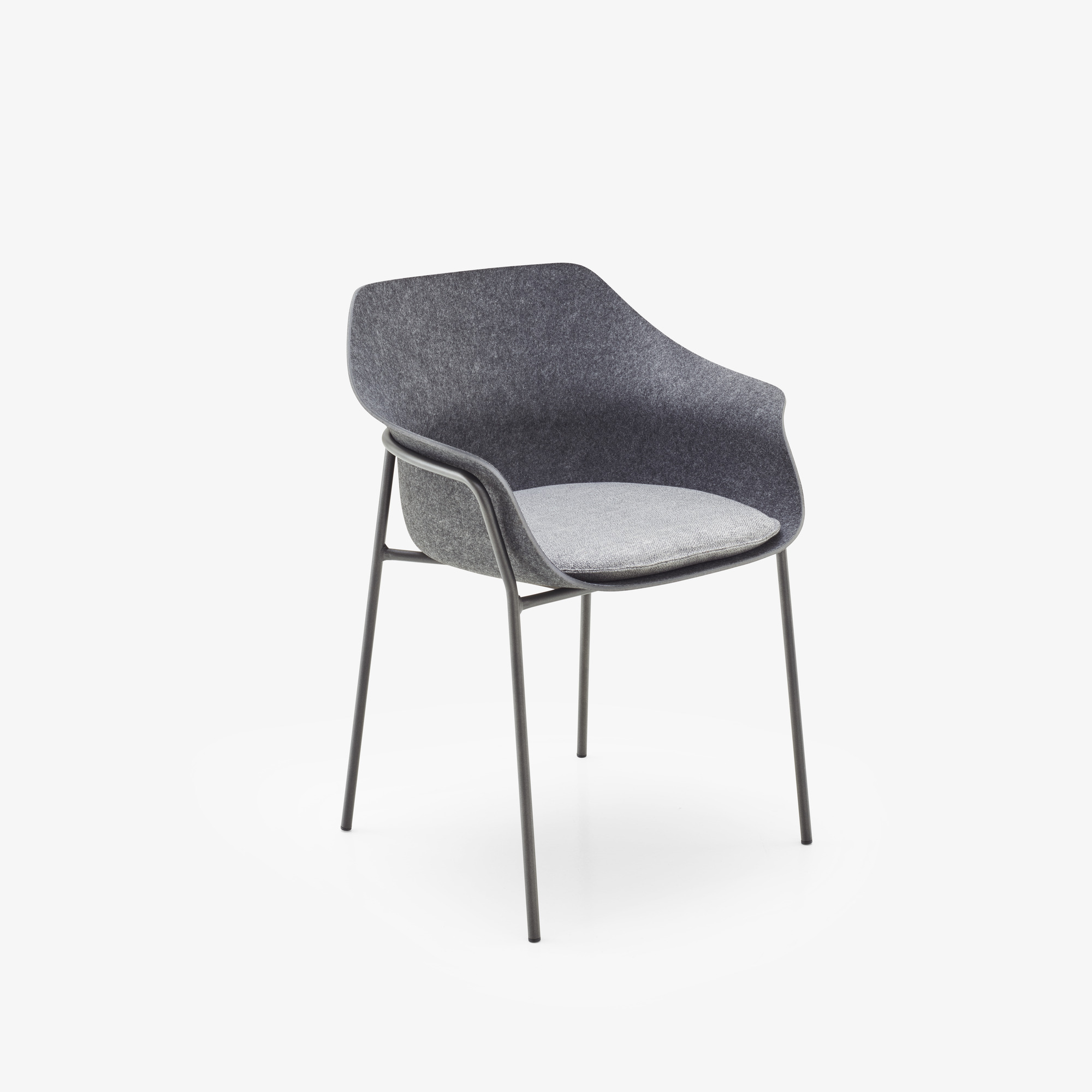 Image Chair with arms anthracite metal base  2