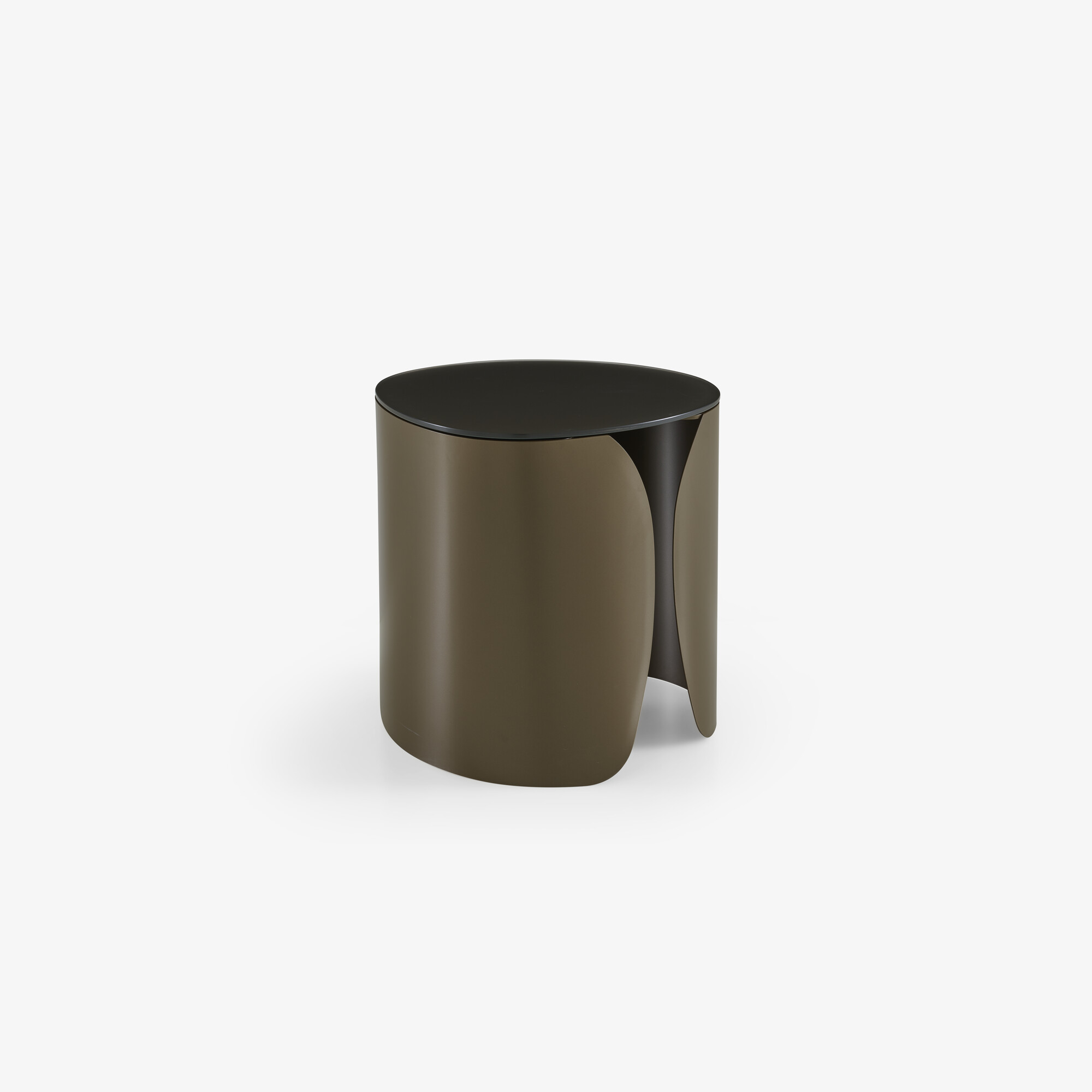 Image Occasional table bronze lacquered tempered glass  1
