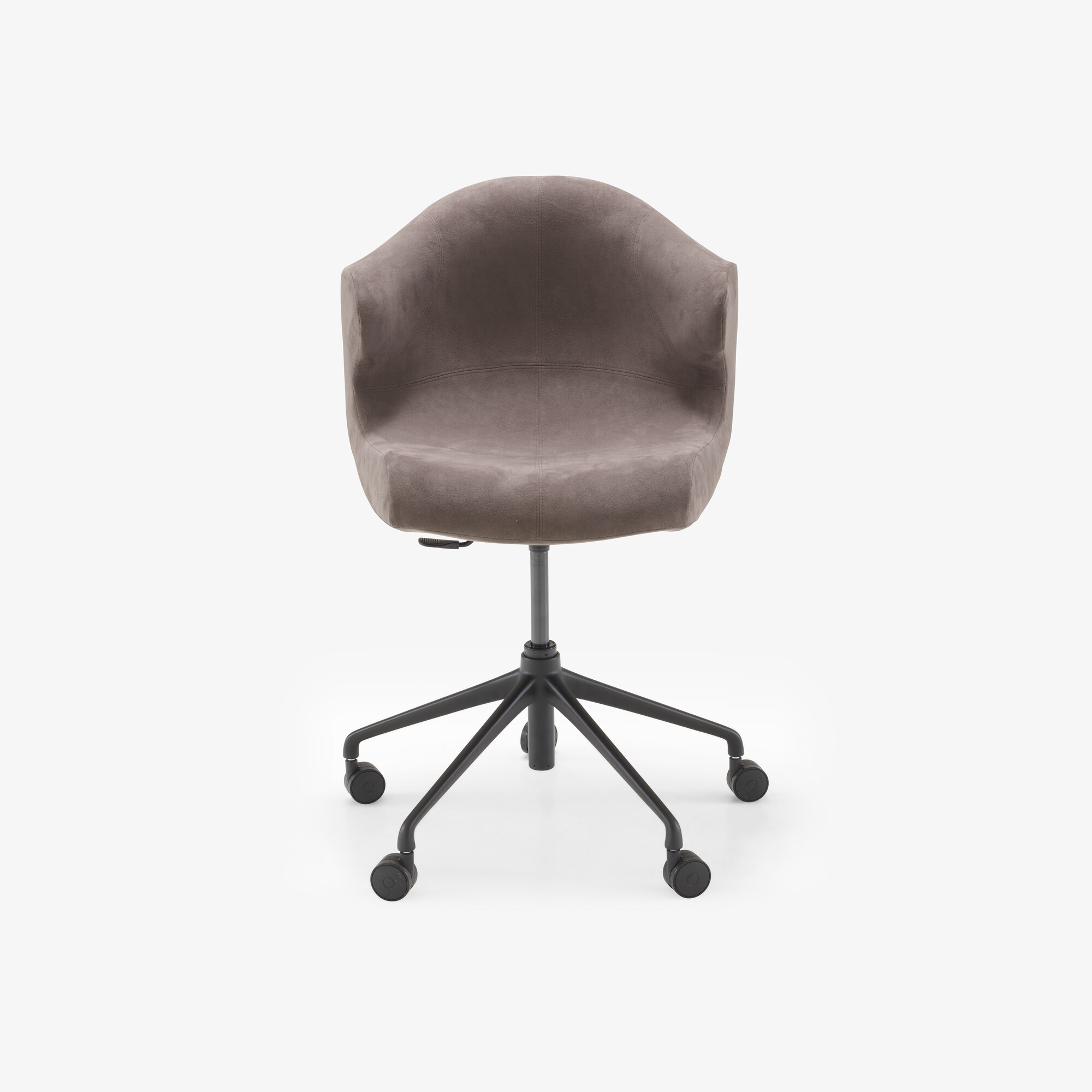 Image Alster chair with arms black base on casters 2