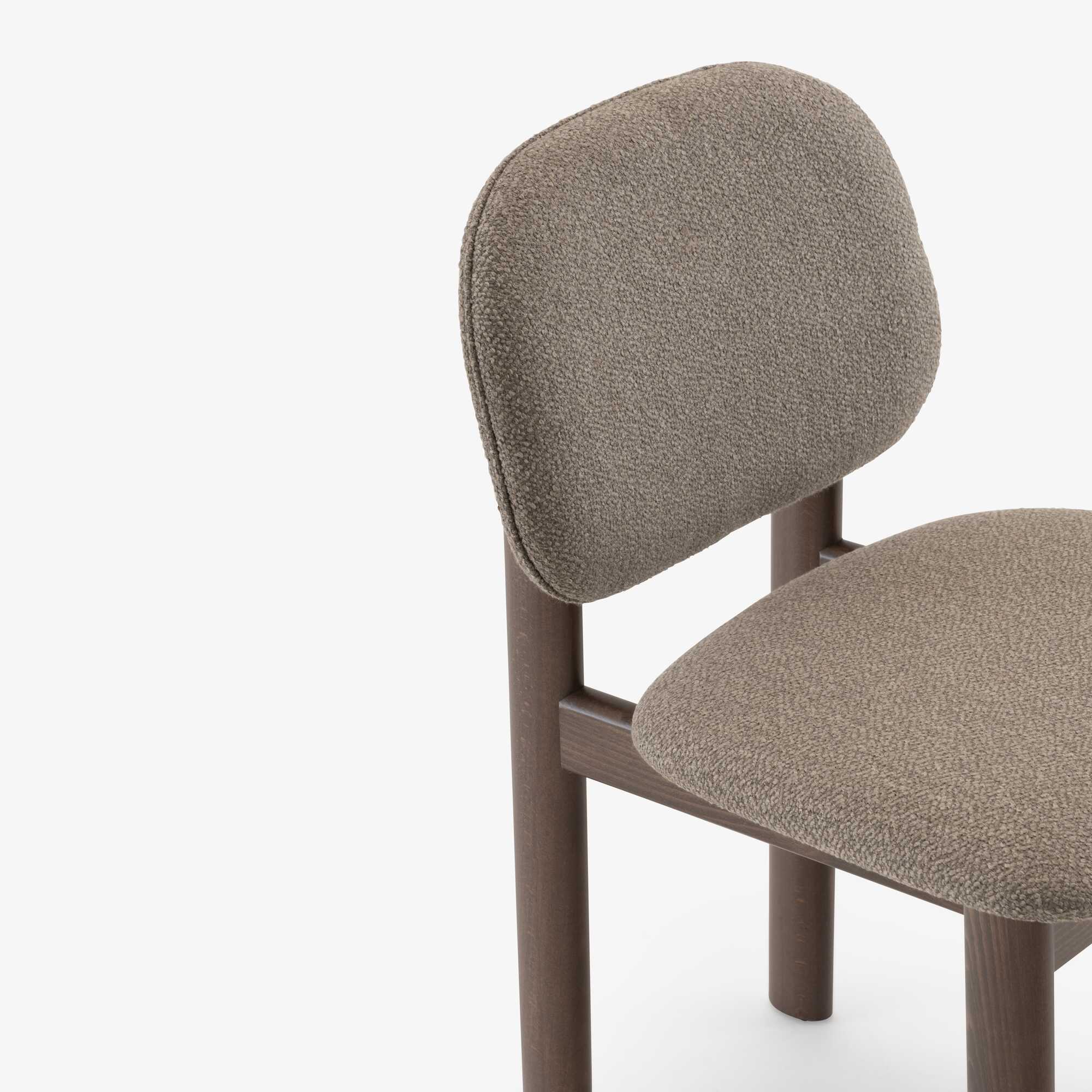 Image Jeu de 2 chaises hêtre ton noyer taupe 3