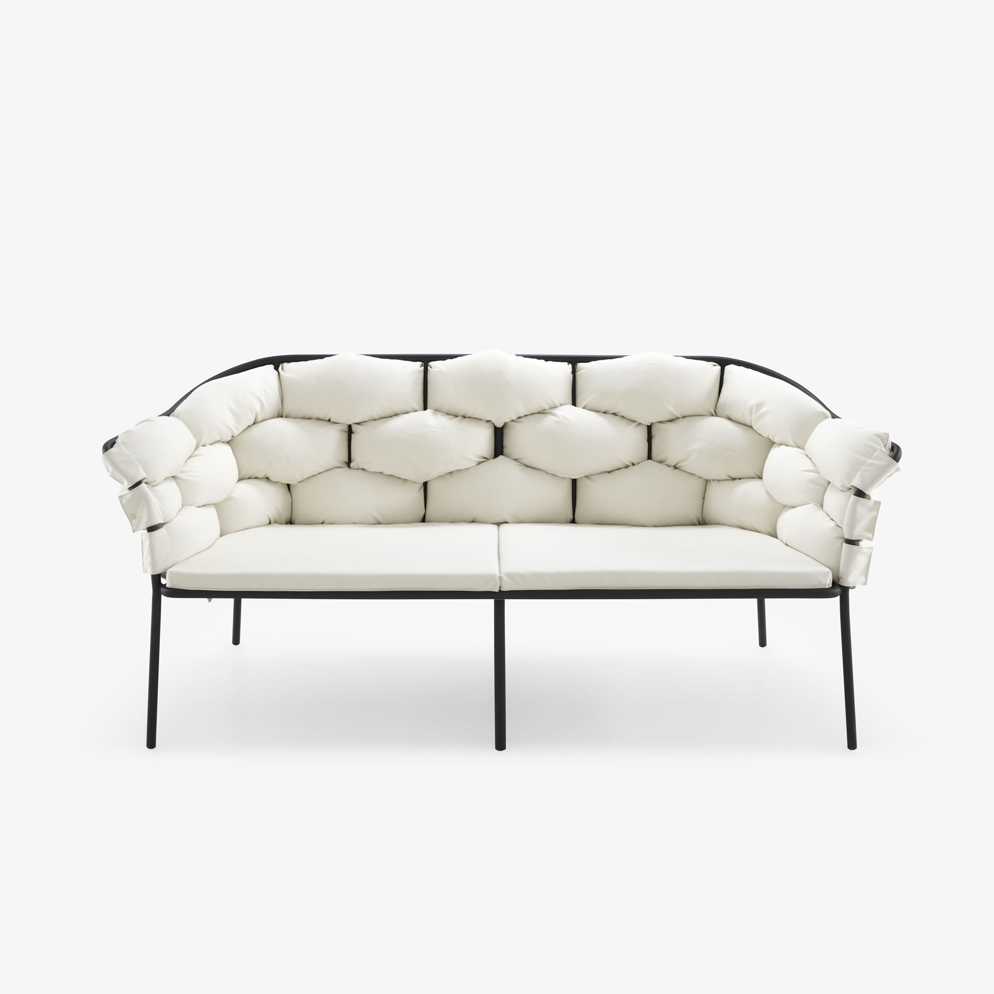 Image Loveseat ecru / charcoal structure  1