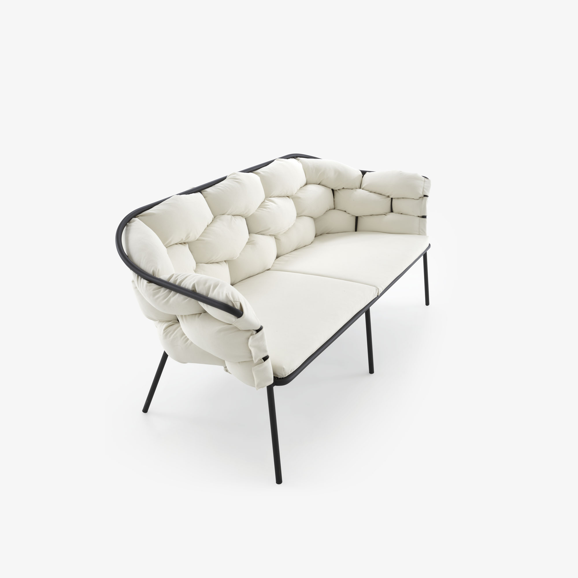 Image Loveseat ecru / charcoal structure  2