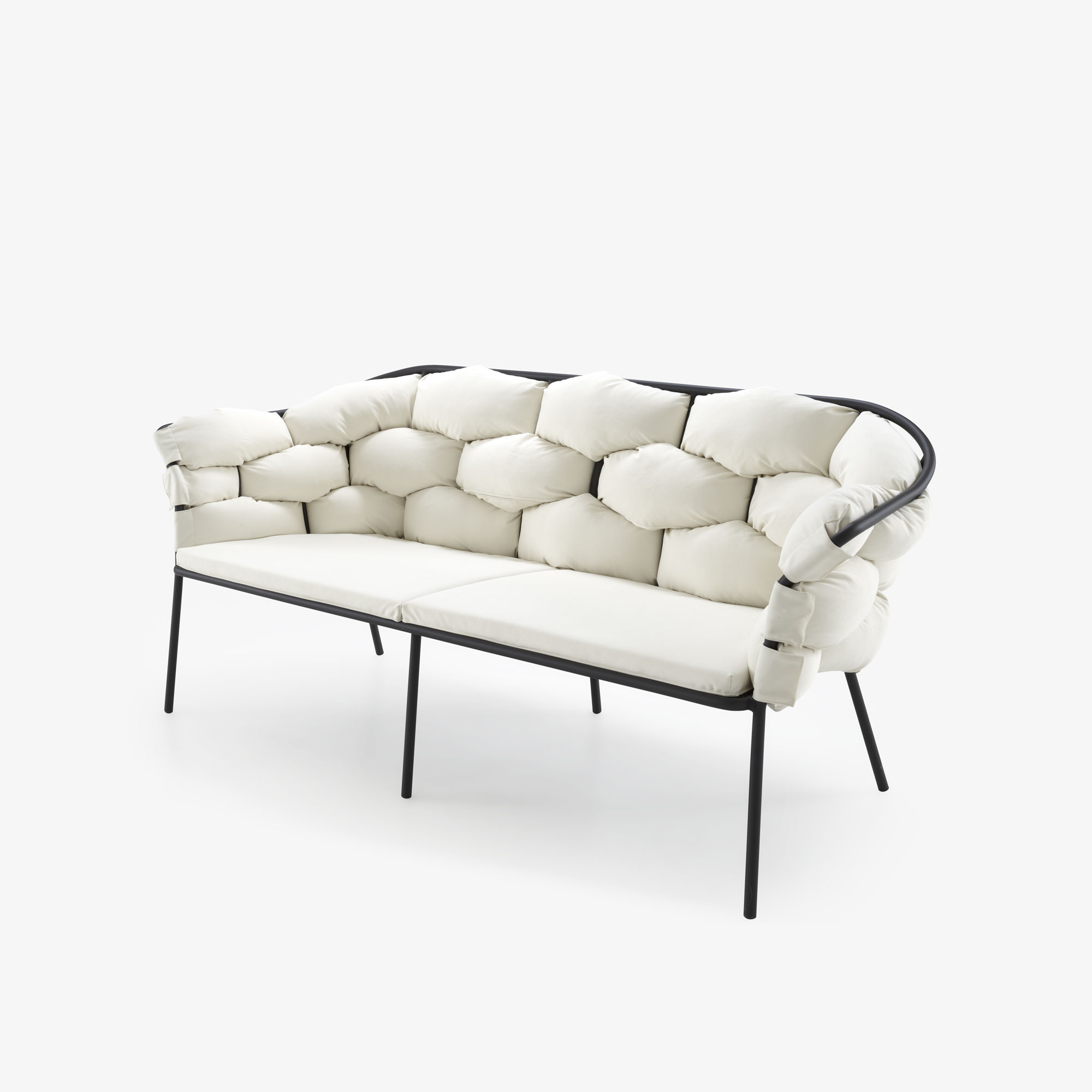 Image Loveseat ecru / charcoal structure  3