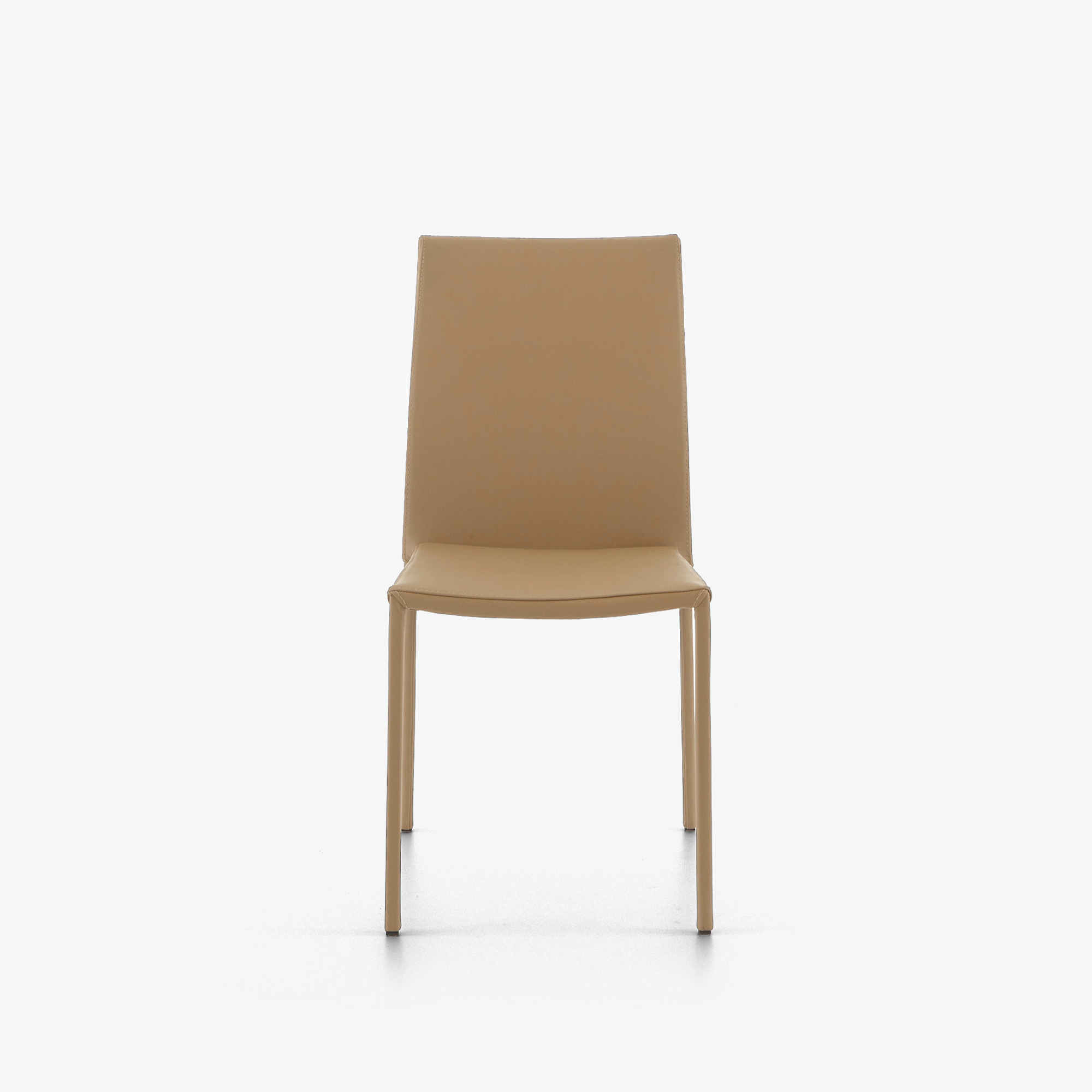 Image DINING CHAIR BEIGE LEATHER 