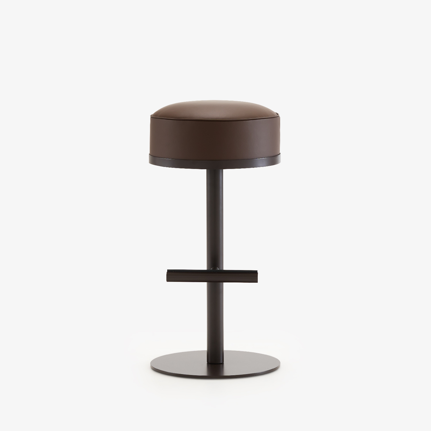 Image HIGH STOOL LEATHER/DAKO BRUN FONCÉ BOROCA