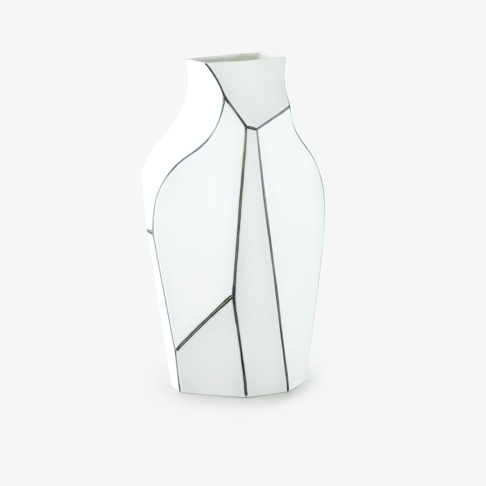 Image VASE WHITE / BLACK 