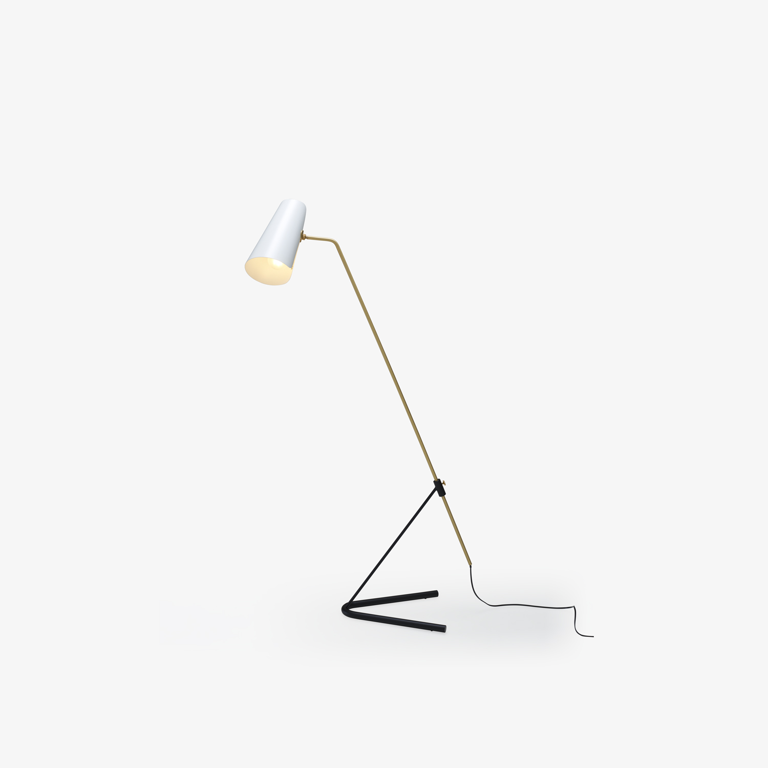Image LAMPADAIRE ABAT JOUR BLANC 