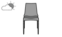 DINING CHAIR LIGHT GREY INDOOR / OUTDOOR