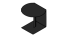 PEDESTAL TABLE ANTHRACITE LACQUER 