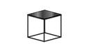 COFFEE TABLE - SMALL - ANTHRACITE METAL STONEWARE TOP GLOSS BLACK NICKEL BASE