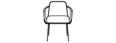 CHAIR WITH ARMS METAL BASE