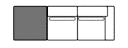 1-ARM LOVESEAT WITH SHELF  
