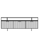 SIDEBOARD WITH TOP NICHE 2 FLAP DOORS + 1 DRAWER 