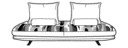 MEDIUM SOFA - D 39¼"  