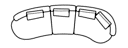 ASYMMETRICAL SETTEE/LEFT + FIRESIDE CHAIR W/O SMALL BACK CUSHIONS 