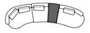 ASYMMETRICAL SETTEE/RIGHT + FIRESIDE CHAIR + SHELF W/O SMALL BACK CUSHIONS 