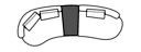 ASYMMETRICAL SETTEE/RIGHT + SHELF W/O SMALL BACK CUSHIONS 