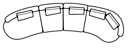 ASYMMETRICAL SETTEE/LEFT + 2 FIRESIDE CHAIRS W/O SMALL BACK CUSHIONS 