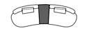 SYMMETRICAL SETTEE MODULE 2 + SHELF W/O SMALL BACK CUSHIONS 