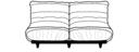 LOVESEAT WITHOUT ARMS  