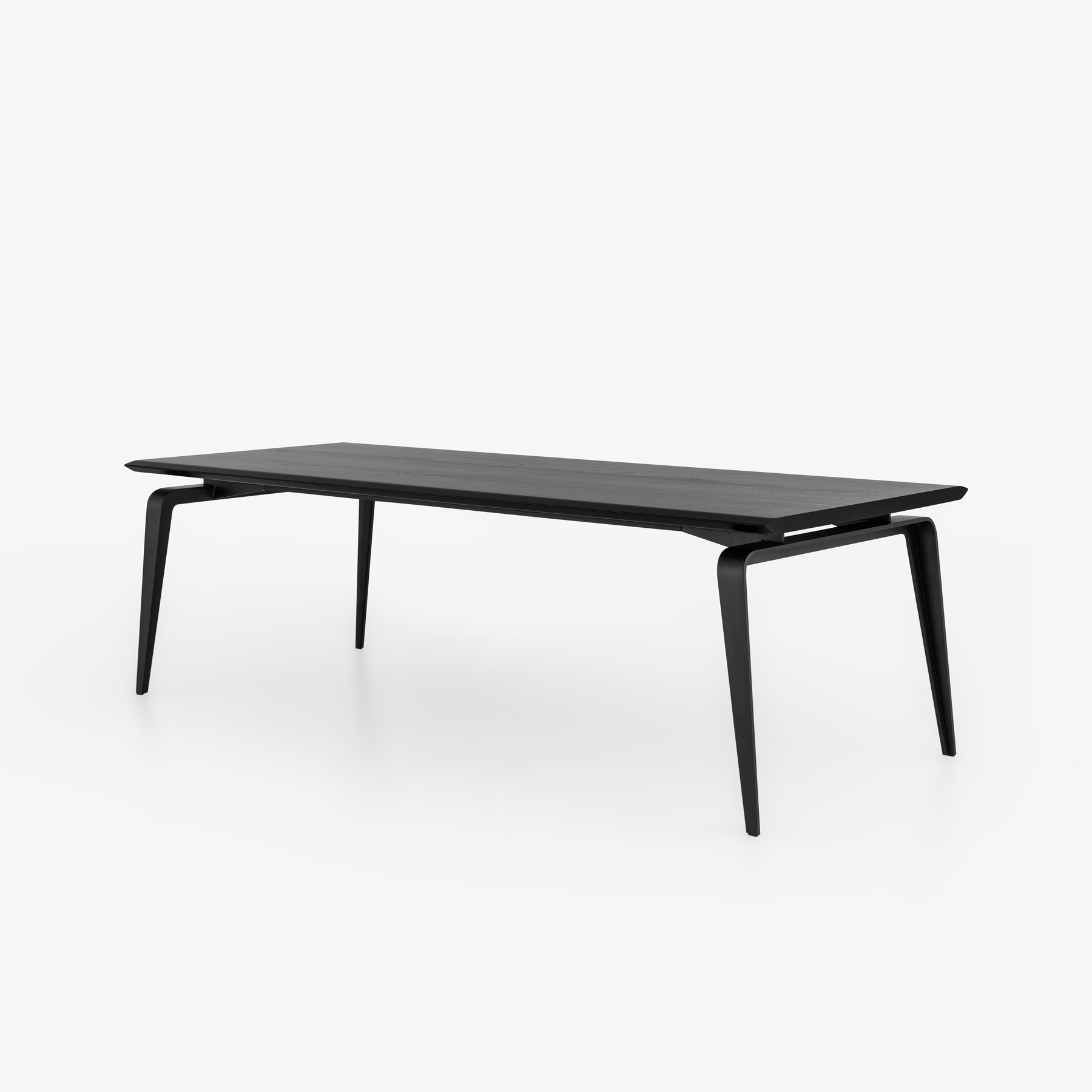 Image Table de repas - rectangulaire piétement laqué noir  2