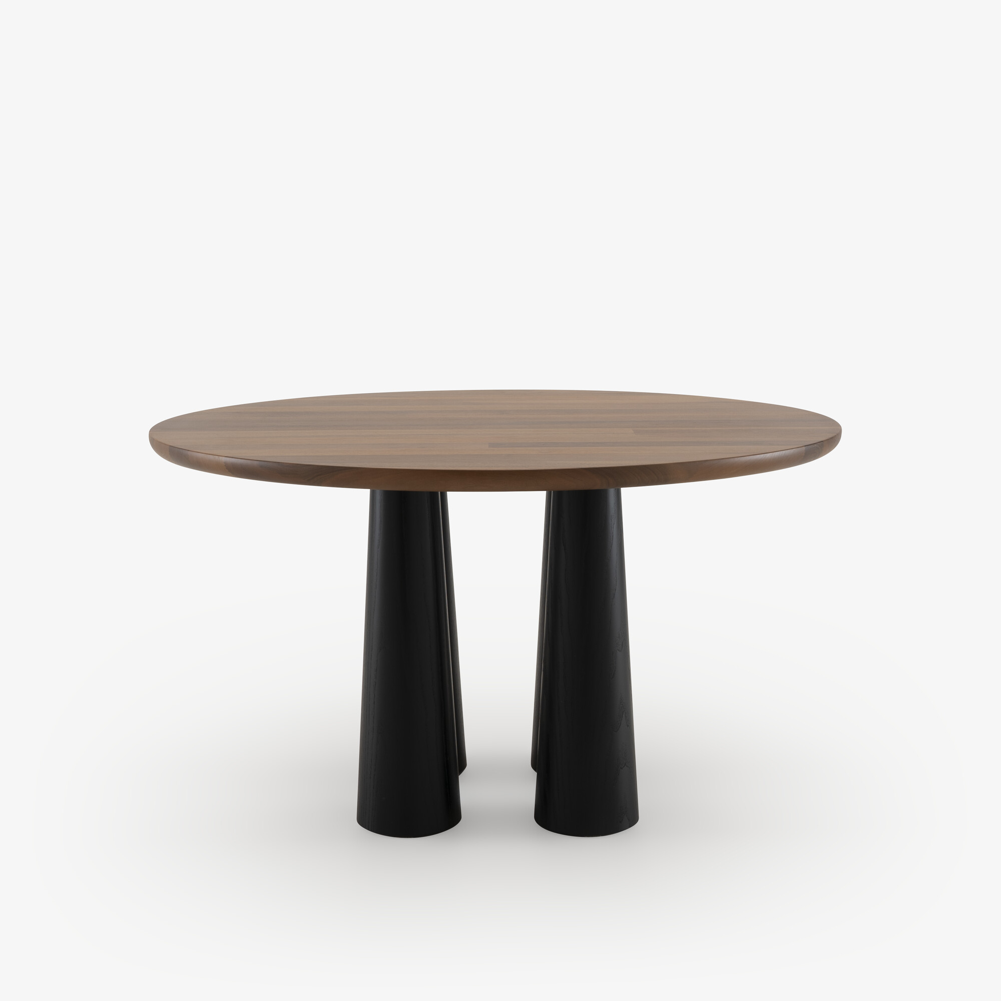 Image Table de repas noyer piétement frêne teinté noir 1