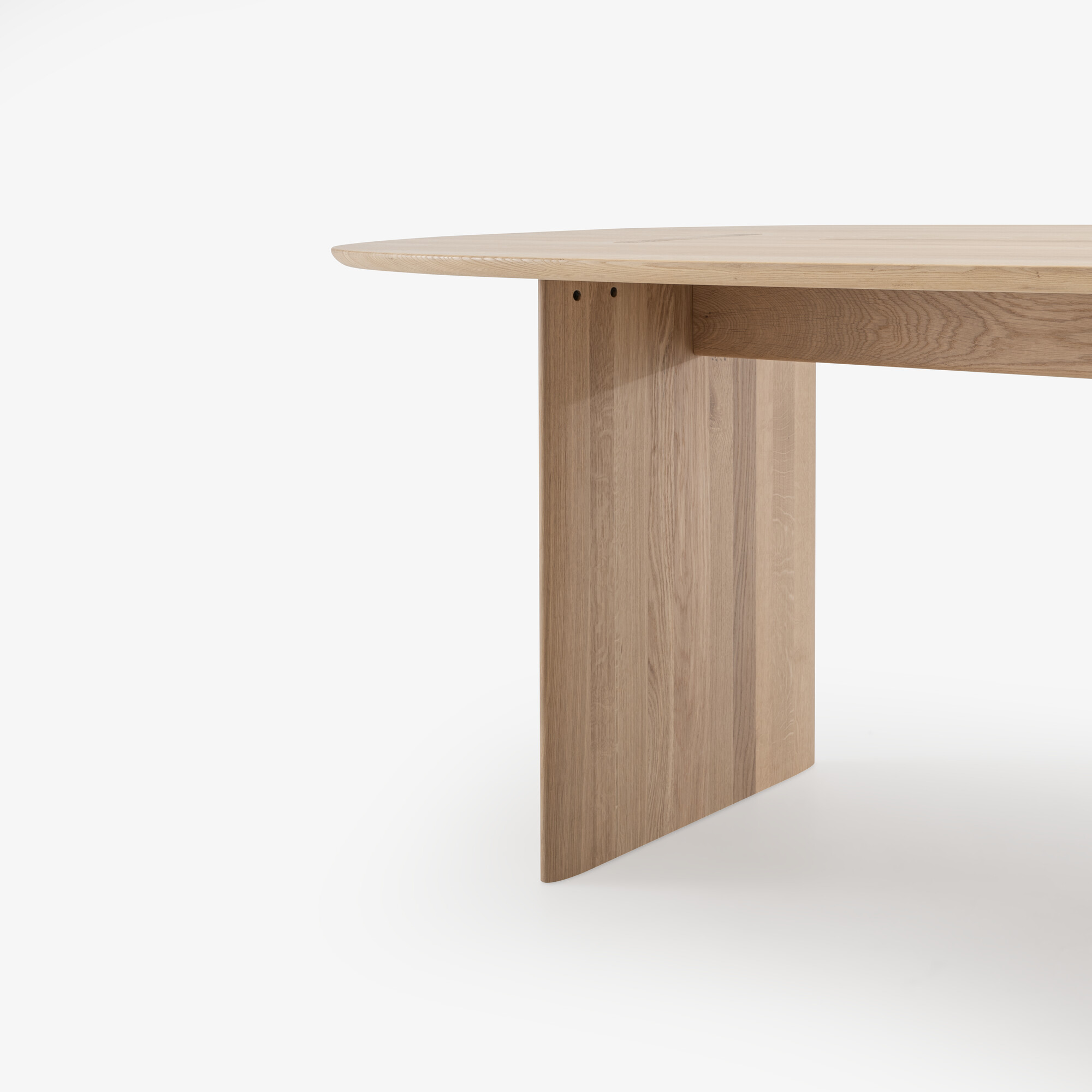 Image Table de repas chêne blanchi massif sur stock 3