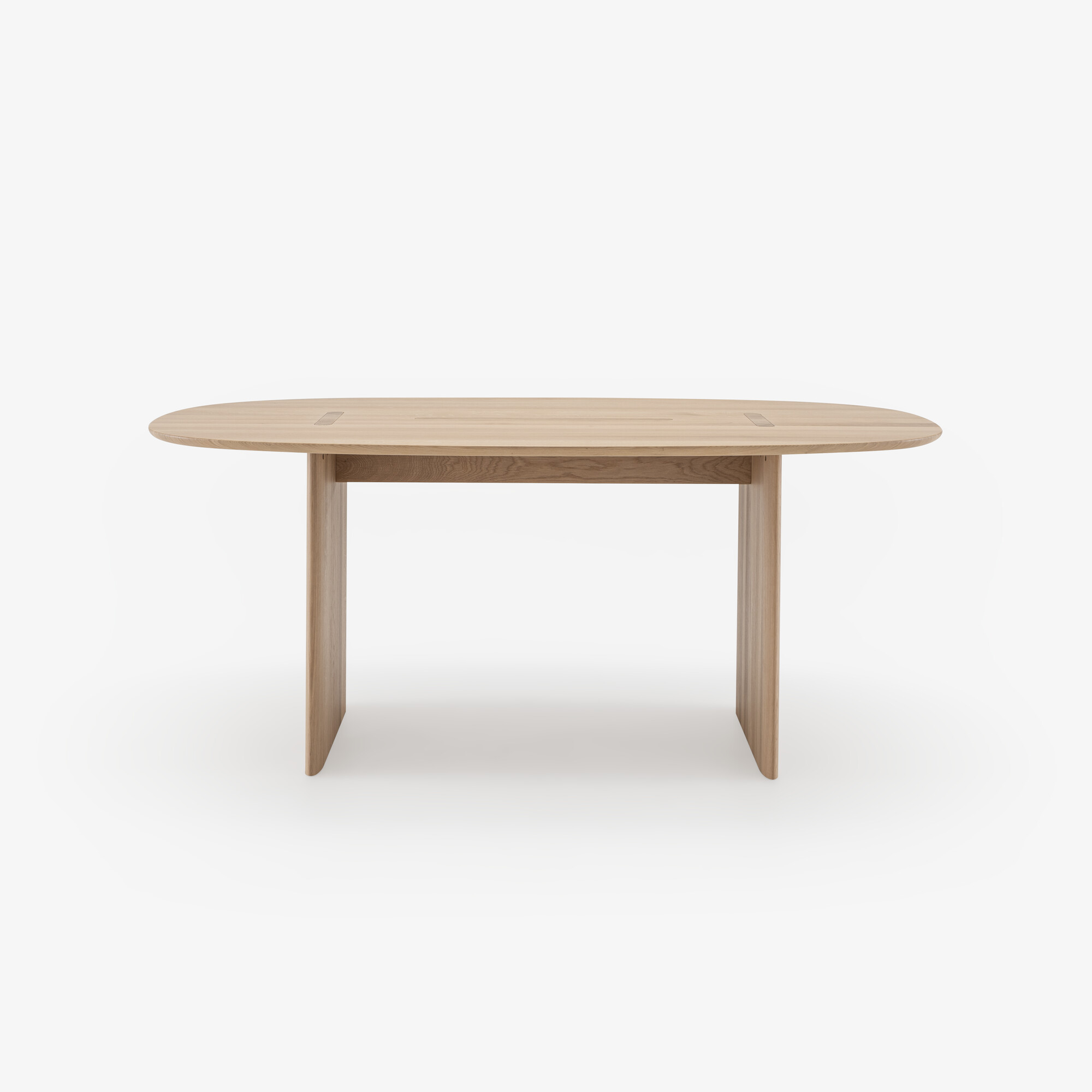 Image Table de repas chêne blanchi massif sur stock 1