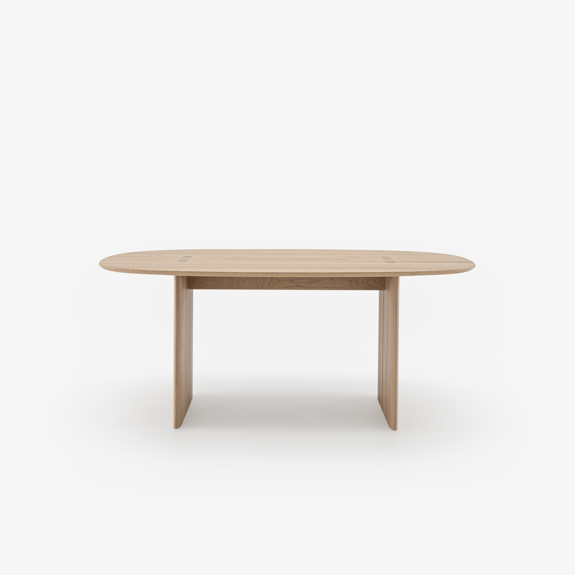 Image TABLE DE REPAS CHÊNE BLANCHI MASSIF SUR STOCK