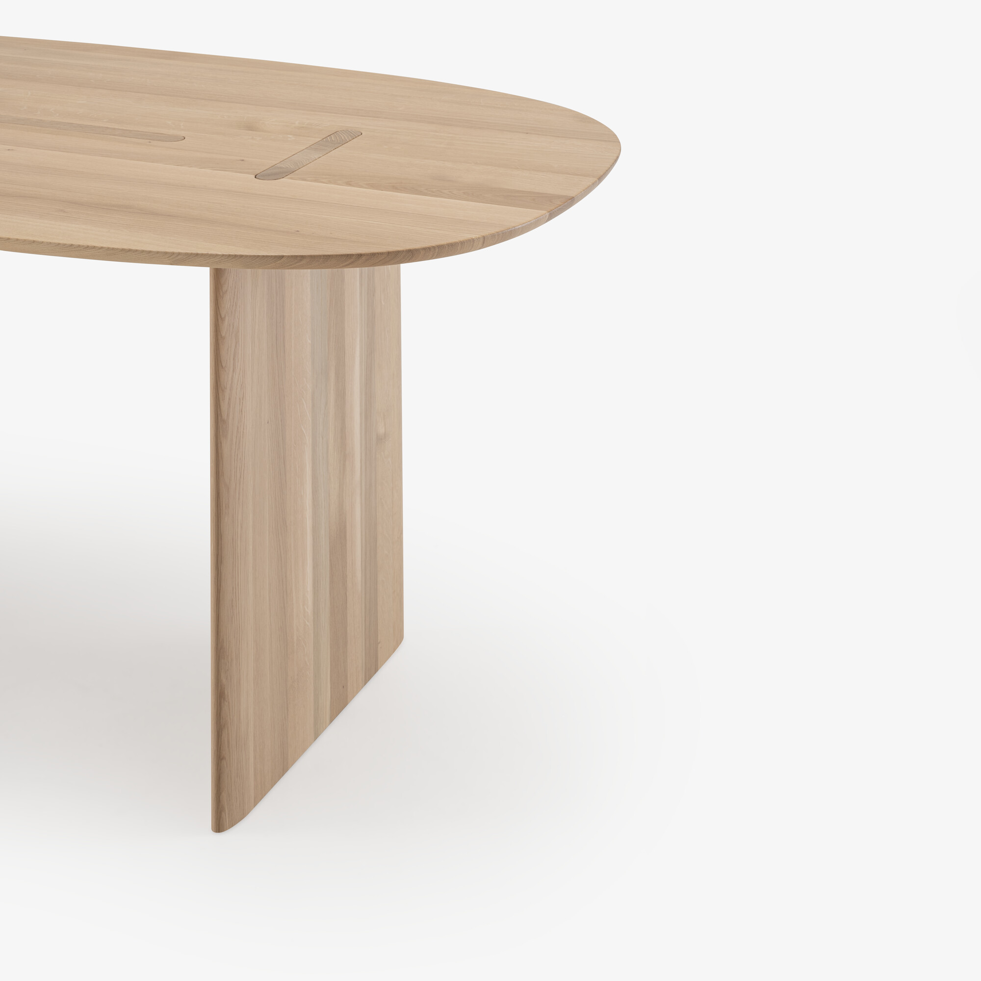Image Table de repas chêne blanchi massif sur stock 4