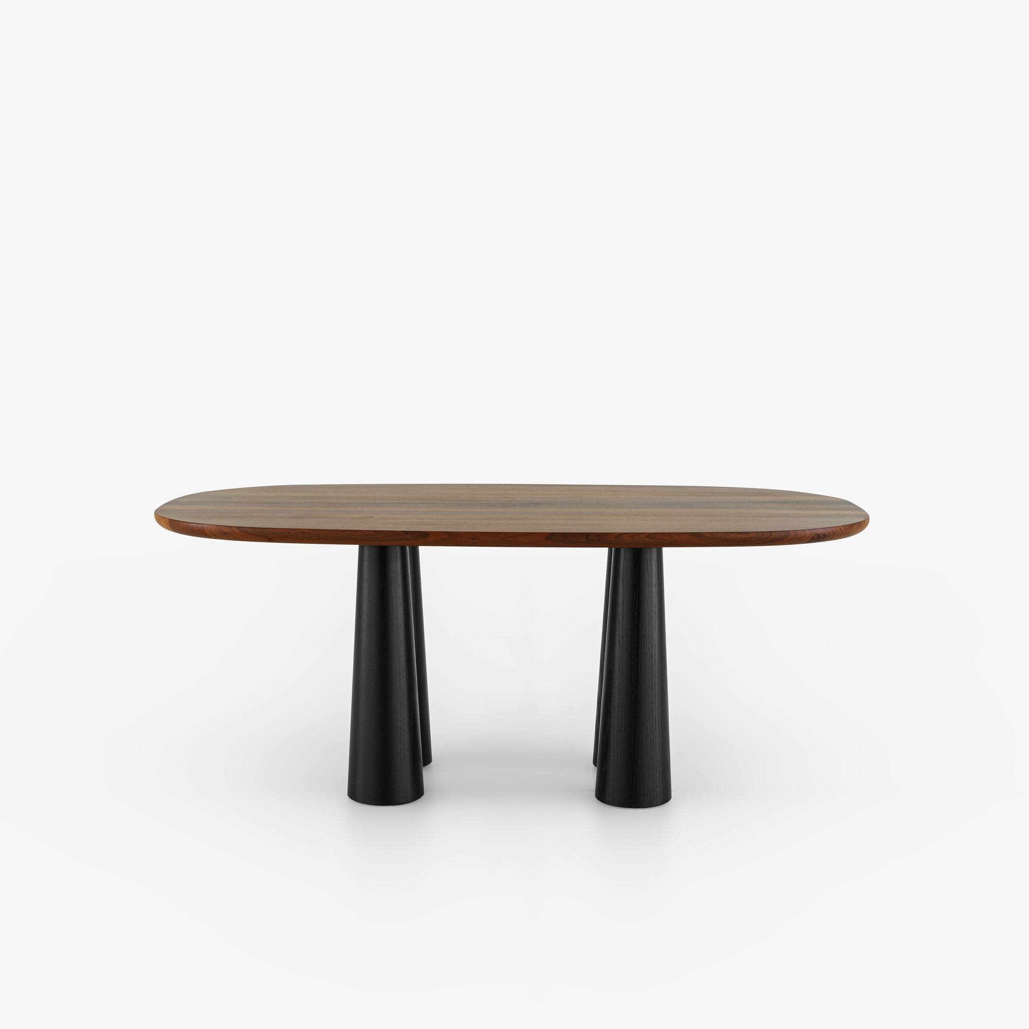 Image TABLE DE REPAS NOYER PIÉTEMENT FRÊNE TEINTÉ NOIR