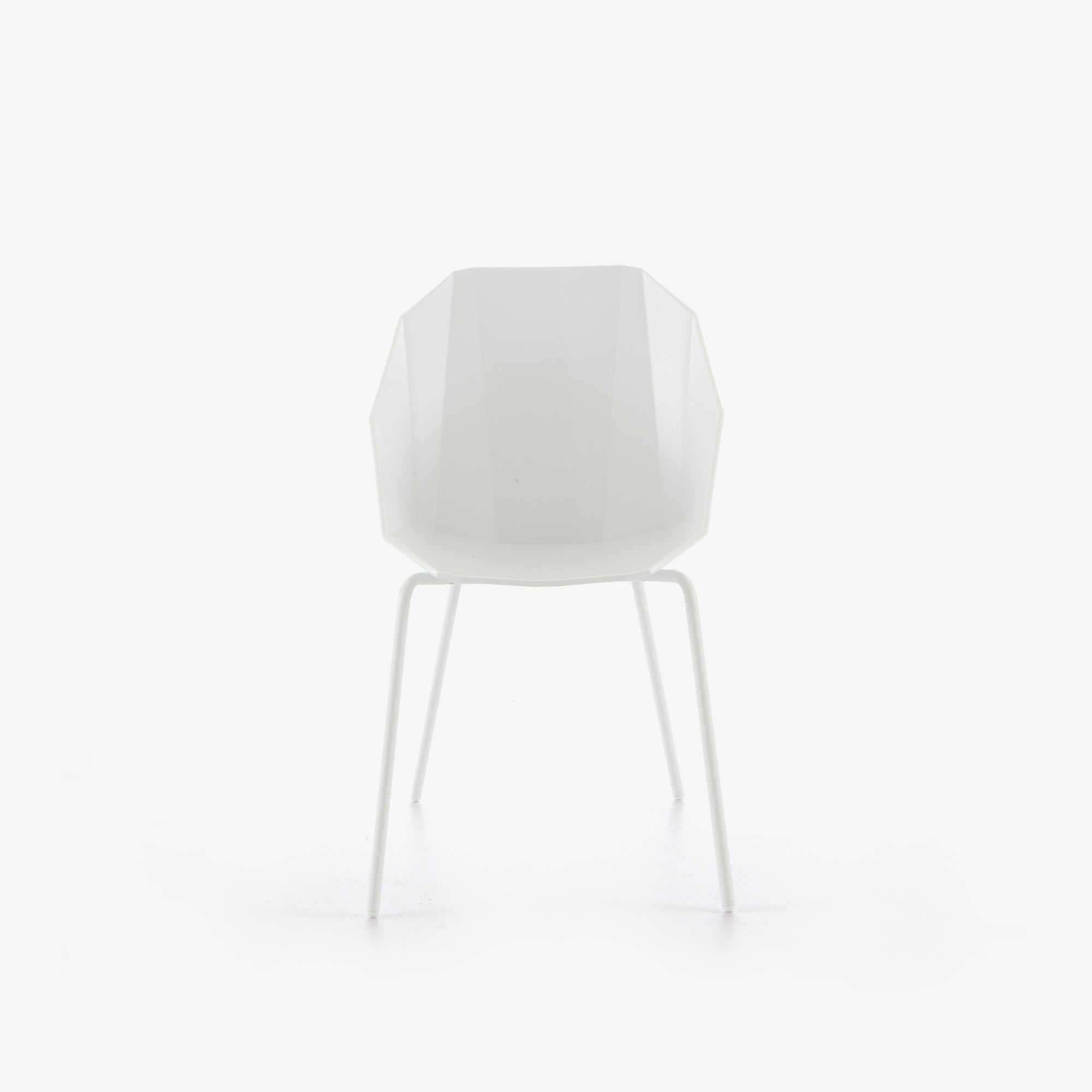 Image Chaise / bridge blanc piétement laqué blanc 1