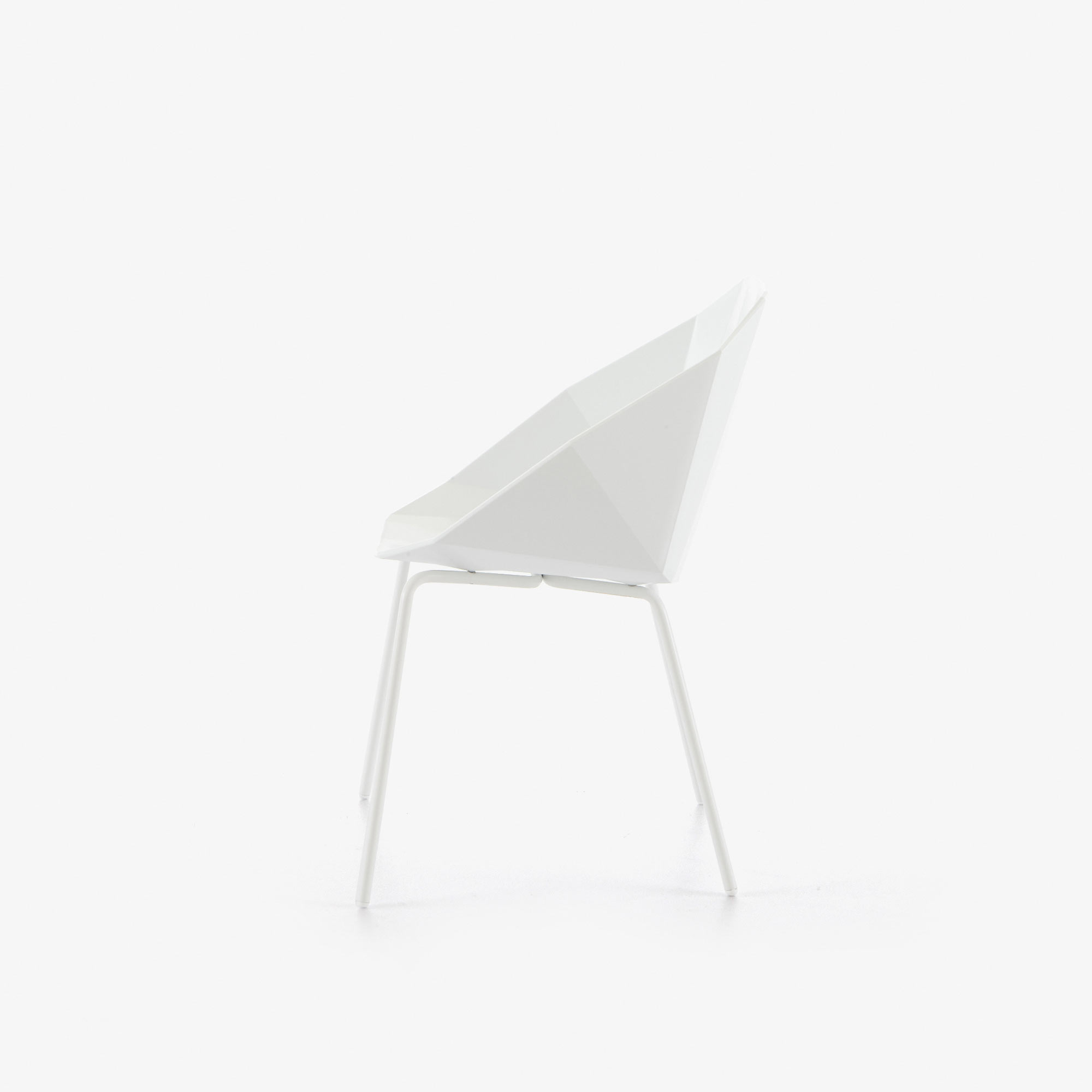 Image Chaise / bridge blanc piétement laqué blanc 3