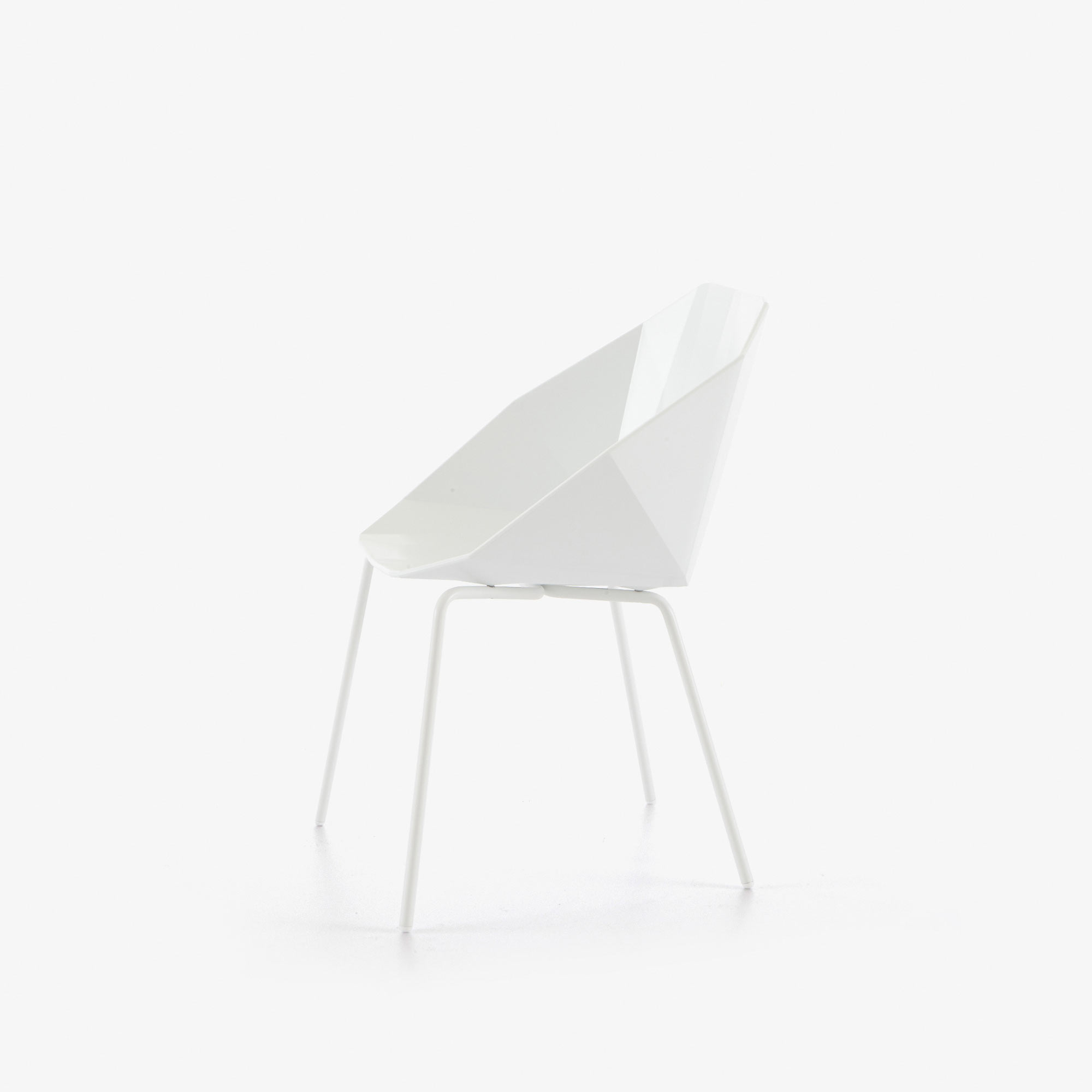 Image Chaise / bridge blanc piétement laqué blanc 7