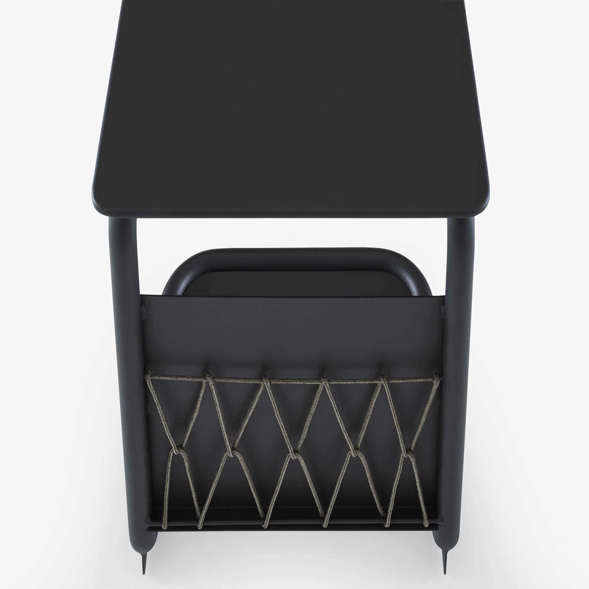 Image Table d’appoint d’exterieur en aluminium laqué charbon   6