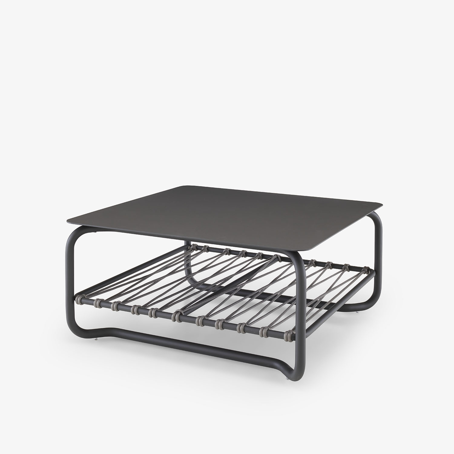 Image Table basse de jardin en aluminium laqué charbon   2