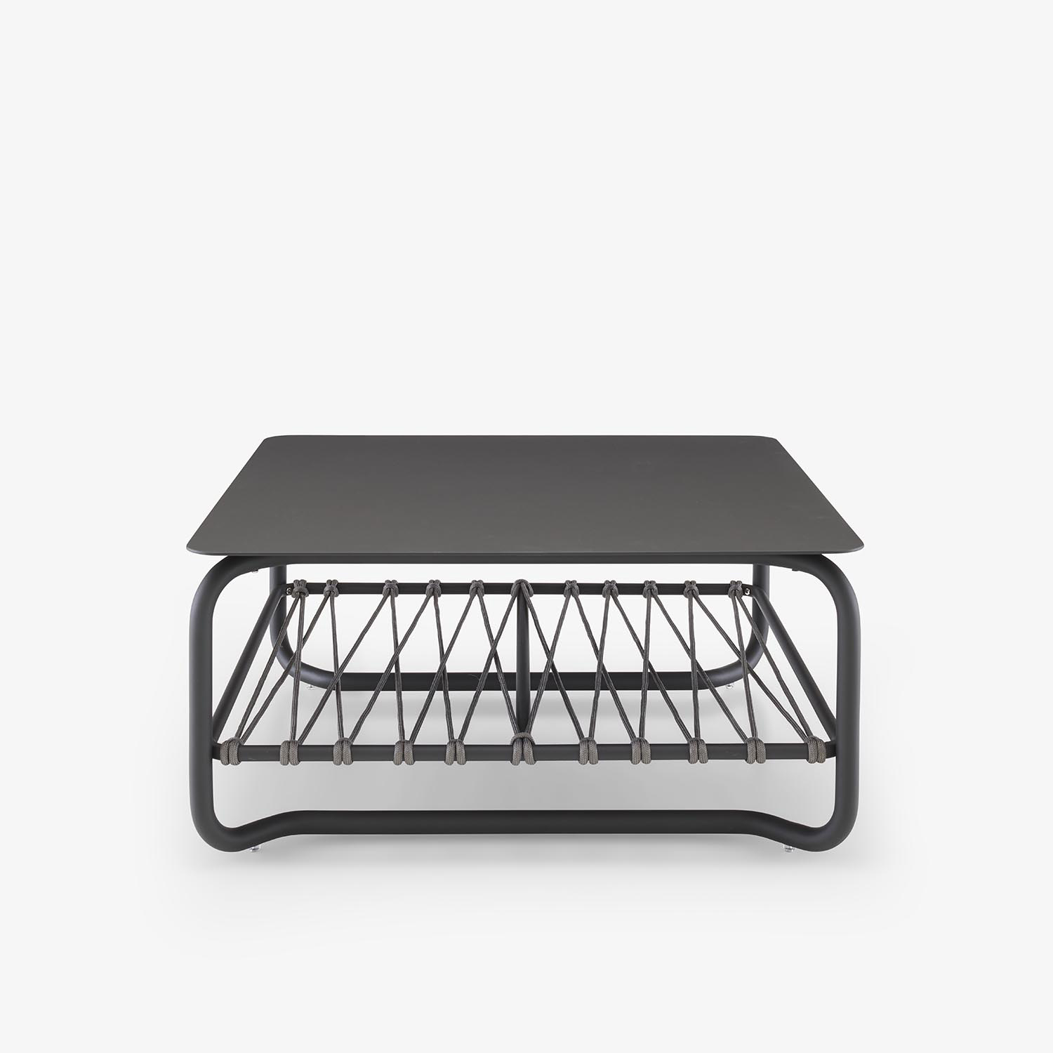 Image TABLE BASSE DE JARDIN EN ALUMINIUM LAQUÉ CHARBON  